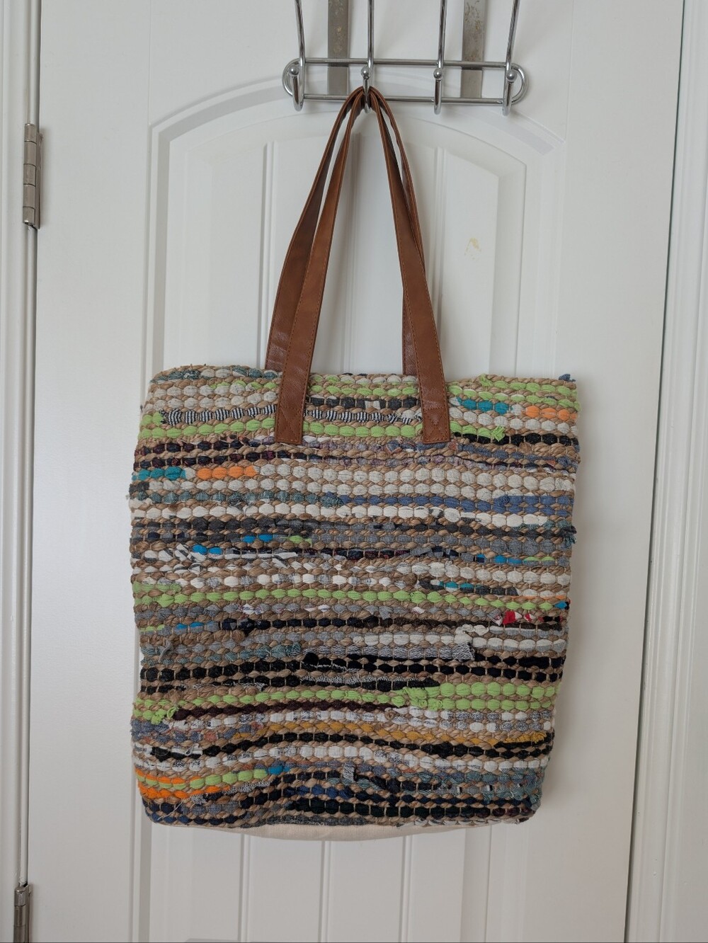 Multicolor Chindi Rug Tote
